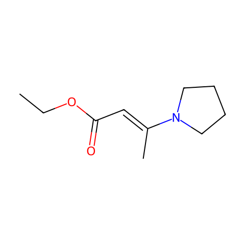 (E)-3-(1-吡咯烷酮)巴豆酸乙酯结构图