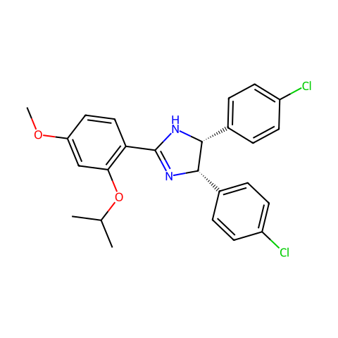 1H-Imidazole, 4,5-bis(4-chlorophenyl)-4,5-dihydro-2-[4-methoxy-2-(1-methylethoxy)phenyl]-, (4R,5S)-rel-结构图