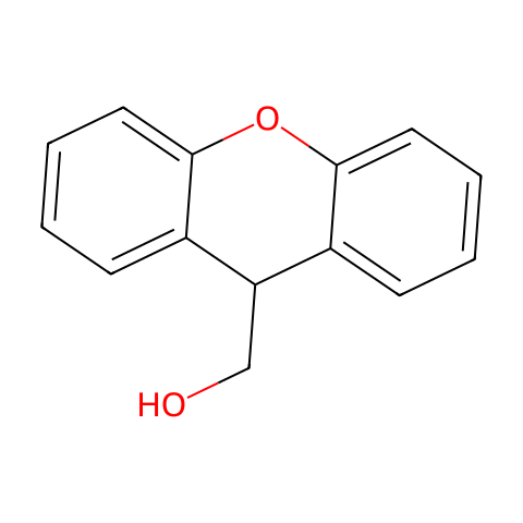 9H-XANTHENE-9-METHANOL结构图
