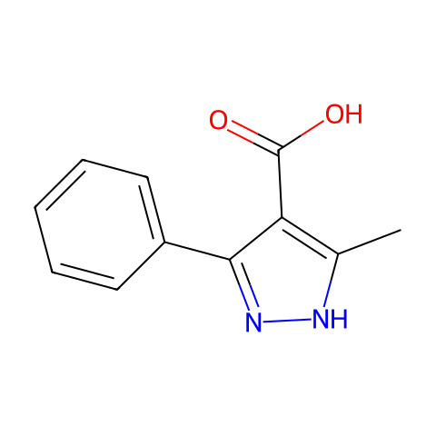 3-METHYL-5-PHENYL-1H-PYRAZOLE-4-CARBOXYLIC ACID结构图