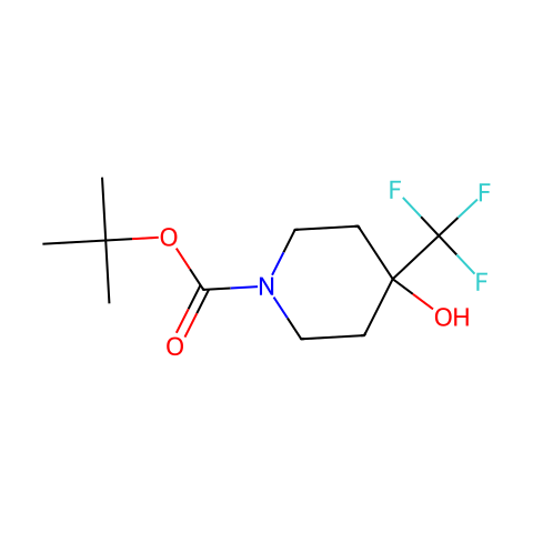 TERT-BUTYL 4-HYDROXY-4-(TRIFLUOROMETHYL)PIPERIDINE-1-CARBOXYLATE结构图
