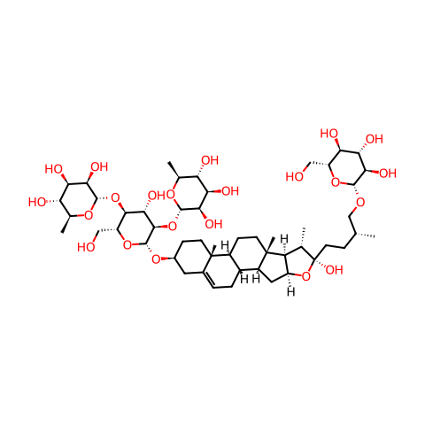 原薯蓣皂苷 分子结构图