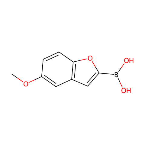 5-甲氧基苯并呋喃-2-硼酸结构图