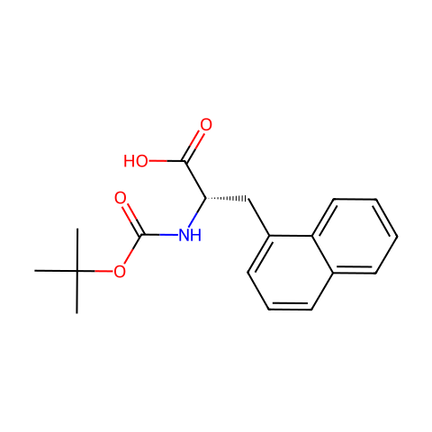 Boc-L-3-(1-萘基)-丙氨酸结构图