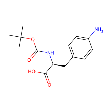 Boc-4-氨基-L-苯丙氨酸结构图