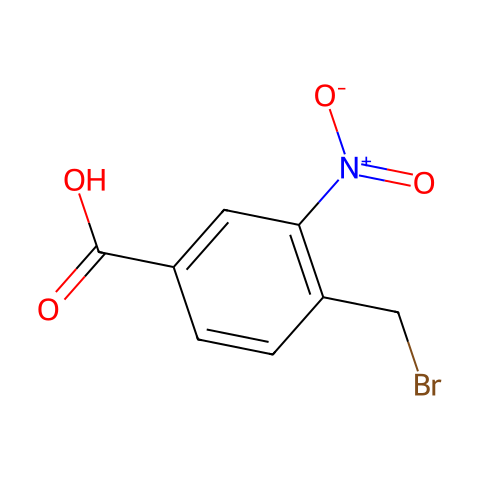 4-溴甲基-3-硝基苯甲酸结构图