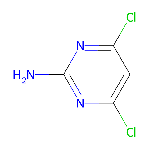 2-氨基-4，6-二氯嘧啶结构图