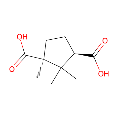 (1S,3R)-(-)-樟脑酸结构图