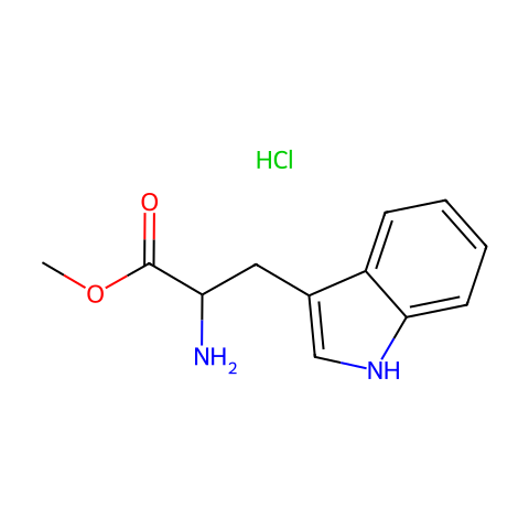 D,L-Tryptophan Methyl Ester Hydrochloride结构图