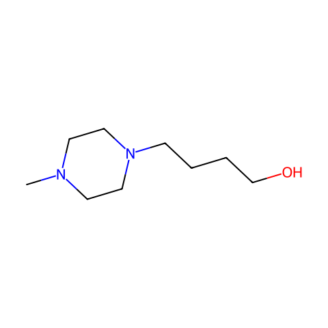 1-(4-羟丁基)-4-甲基哌嗪结构图