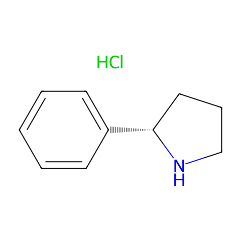 (S)-2-苯基吡咯烷盐酸盐结构图