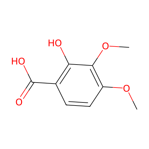 2-羟基-3,4-二甲氧基苯甲酸结构图