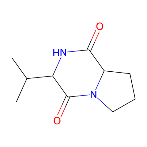 Cyclo(Pro-Val)结构图