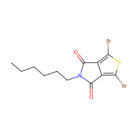 1,3-DibroMo-5-hexyl-4H-thieno[3,4-c]pyrrole-4,6(5H)-dione结构图