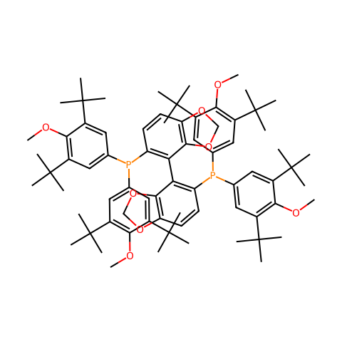 (R)-(-)-5,5'-双[二(3,5-二叔丁基-4-甲氧基苯基)磷]-4,4'-二-1,3-苯并二氧烷结构图
