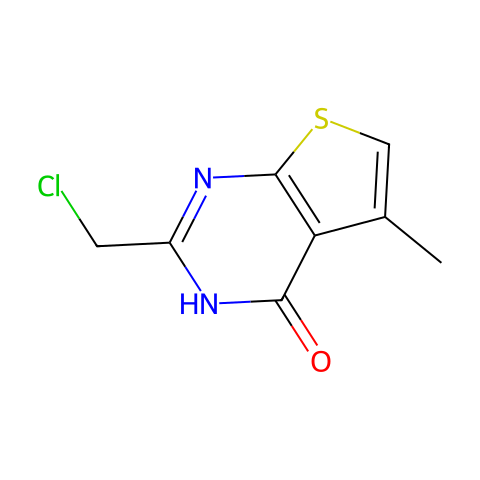 2-(氯甲基)-5-甲基噻吩[2,3-D]嘧啶-4(3H)-酮结构图