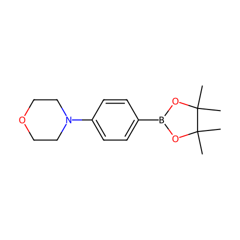 4-[4-（4 , 4,5,5-四甲基-1 ,2,3-二氧杂戊硼烷-2-基）苯基]吗啉结构图