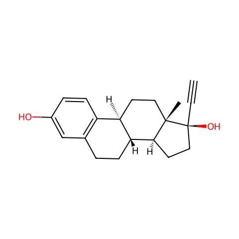 17α-乙炔基雌二醇结构图