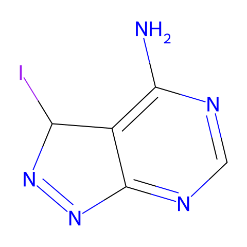 3-碘-1H-吡唑[3,4-D]嘧啶-4-胺结构图