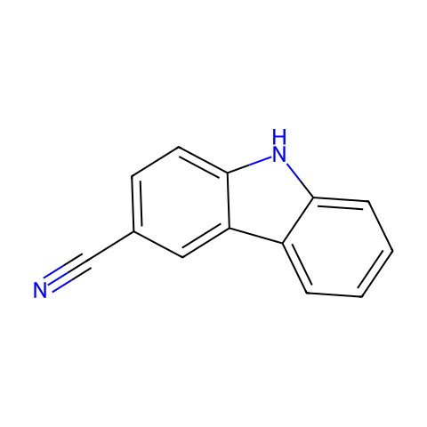 9H-咔唑-3-氰基结构图