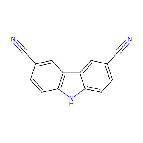 9H-咔唑-3,6-二甲腈结构图