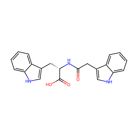 Tryptophan, N-indol-3-ylacetyl- (6CI)结构图