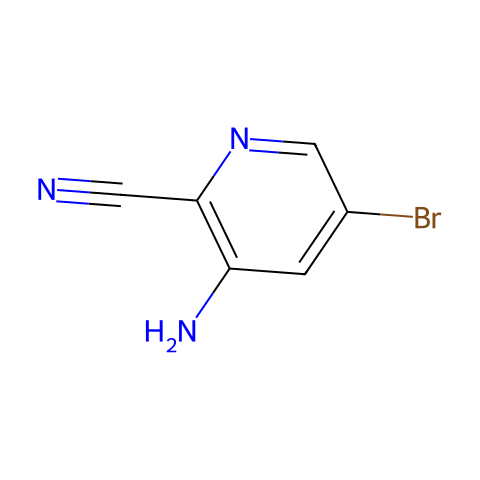 3-氨基-5-溴吡啶-2-甲腈结构图