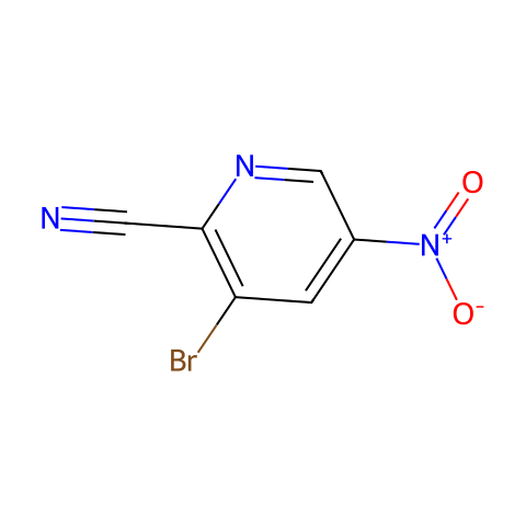 3-Bromo-5-nitropicolinonitrile结构图