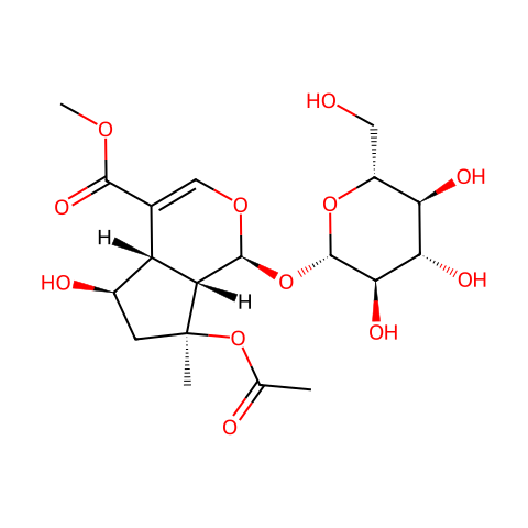 8-O-乙酰山栀苷甲酯结构图