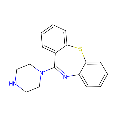 N-去[2-(2-羟基乙氧基)乙基]喹硫平结构图