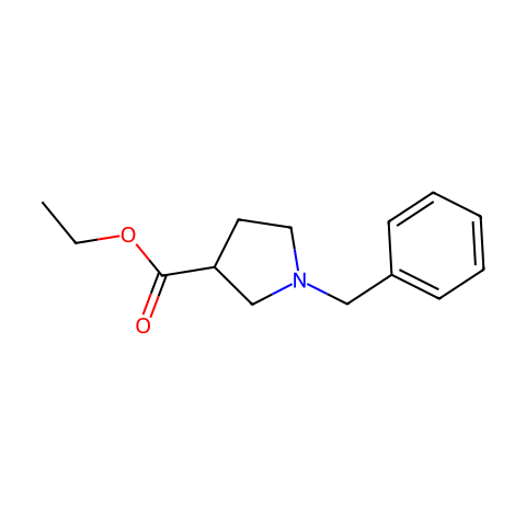 1-苯甲基吡咯烷-3-羧酸乙酯结构图