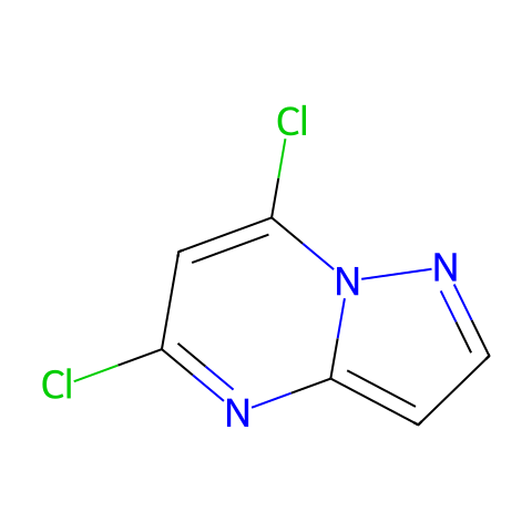 5,7-二氯吡唑并[1,5-α]嘧啶结构图