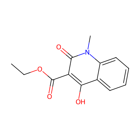 1,2-DIHYDRO-4-HYDROXY-1-METHYL-2-OXO-3-QUINOLINECARBOXYLIC ACID ETHYL ESTER结构图