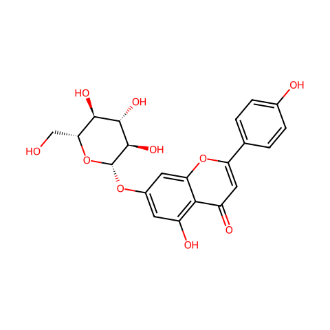 芹菜素-7-O-β-D-吡喃葡萄糖苷结构图