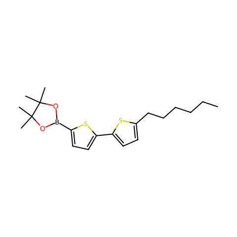5′-己基-2,2′-联噻吩-5-硼酸频哪醇酯结构图