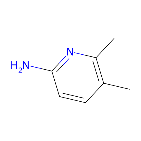 2-氨基-5,6-二甲基吡啶结构图