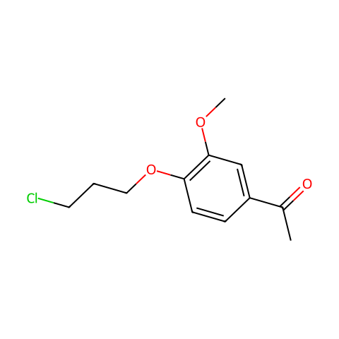 1-[4-(3-Chloropropoxy)-3-methoxyphenyl]ethanone结构图