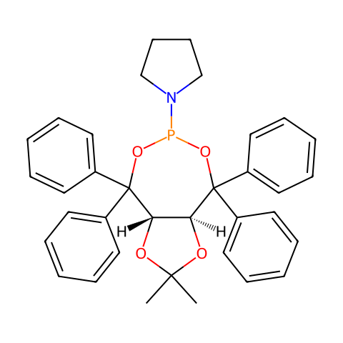 1-[(3AS,8AS)-四氢-2,2-二甲基-4,4,8,8-四苯基-1,3-二噁唑并[4,5-E][1,3,2]二氧膦-6-基]吡啶结构图