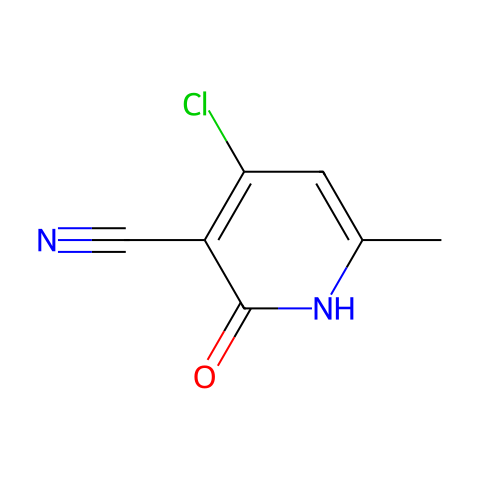 4-Chloro-6-methyl-2-oxo-1,2-dihydro-3-pyridinecarbonitrile结构图