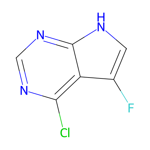 4-氯-5-氟-7H-吡咯并[2,3-D]-嘧啶结构图