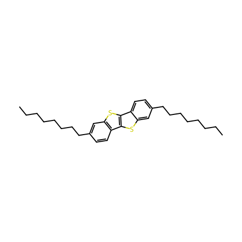 2,7-二辛基[1]苯并噻吩[3,2-b][1]苯并噻吩结构图