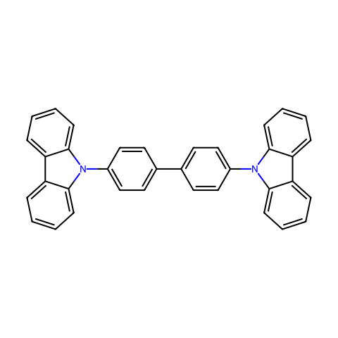 4,4'-双(N-咔唑)-1,1'-联苯结构图