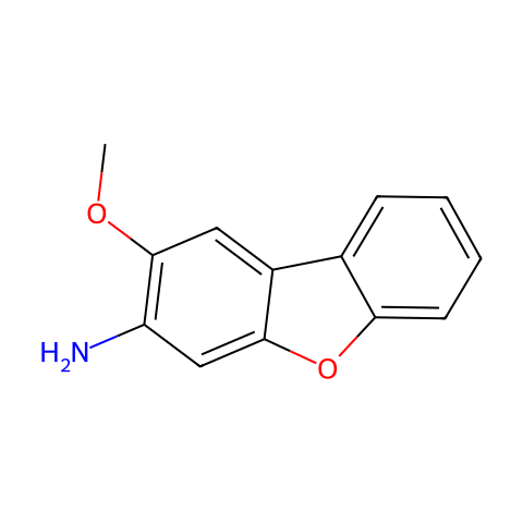 3-氨基-2-甲氧基二苯并呋喃结构图