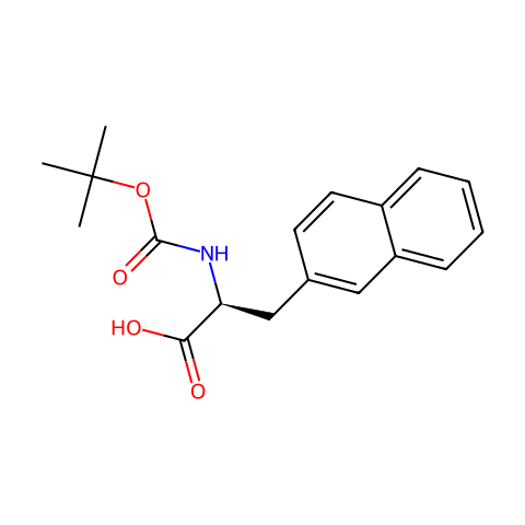 Boc-3-(2-萘基)-L-丙氨酸结构图