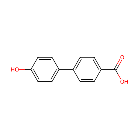 4'-羟基联苯基-4-羧酸结构图