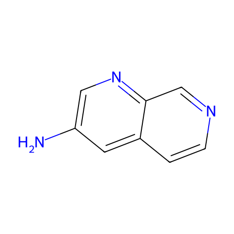 1,7-Naphthyridin-3-amine(9CI)结构图