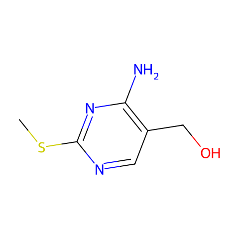 2-甲硫基-4-氨基嘧啶-5-甲醇结构图