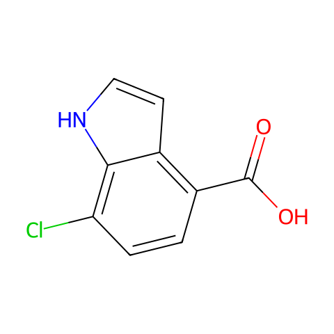 7-氯-吲哚-4-羧酸结构图