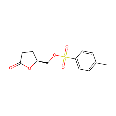 (S)-(+)-二氢-5-(对甲苯基磺酰氧基甲基)-2(3H)-呋喃酮结构图