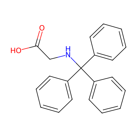 N-(三苯甲基)甘氨酸结构图